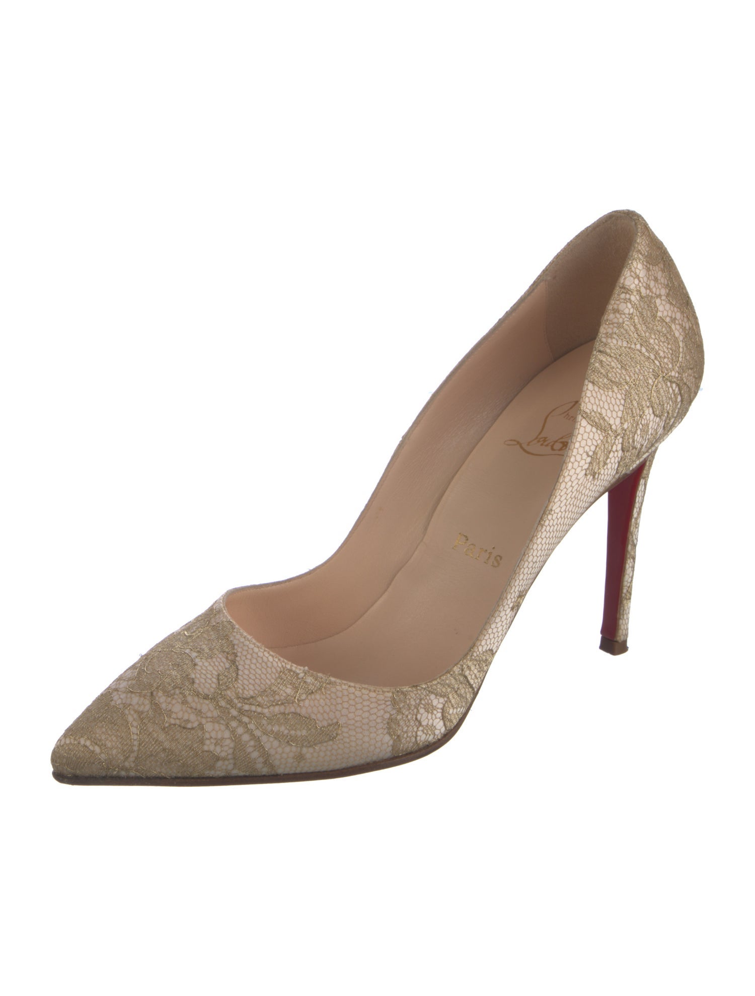 Christian Louboutin Lace Floral Print Pumps