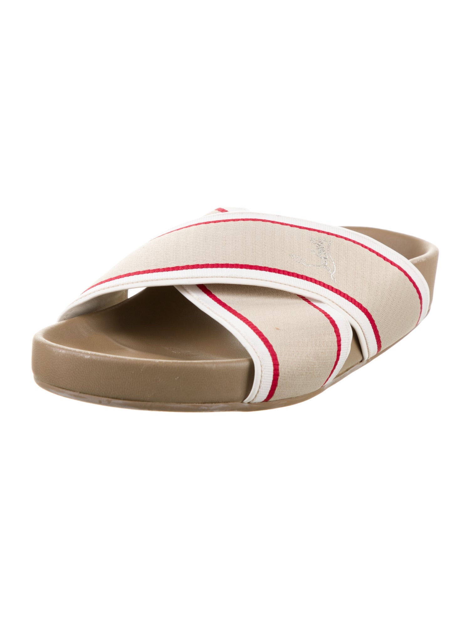 Christian Louboutin Rubber Striped Slides