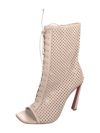 Christian Louboutin Leather Lace-Up Boots