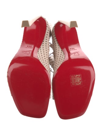 Christian Louboutin Leather Lace-Up Boots