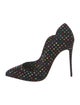Christian Louboutin Suede Polka Dot Print Pumps