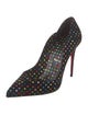 Christian Louboutin Suede Polka Dot Print Pumps