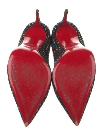Christian Louboutin Suede Polka Dot Print Pumps
