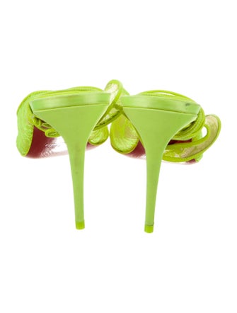 Christian Louboutin Lace Lace Pattern Slingback Pumps