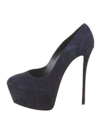 Christian Louboutin Suede Slingback Sandals