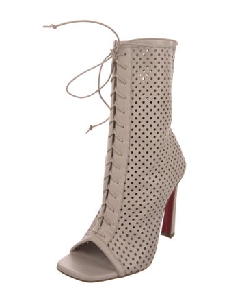 Christian Louboutin Leather Lace-Up Boots