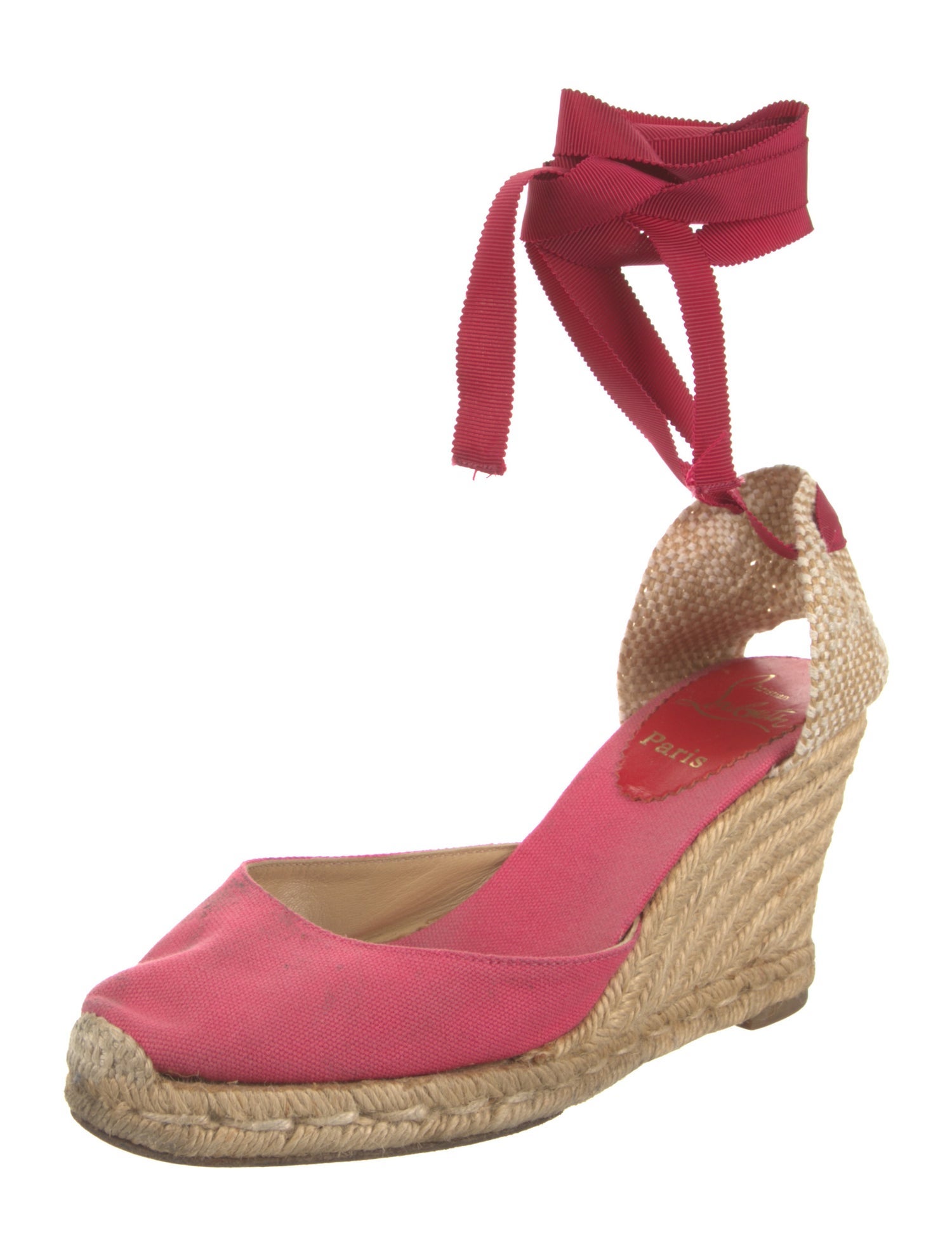 Christian Louboutin Canvas D'Orsay Pumps