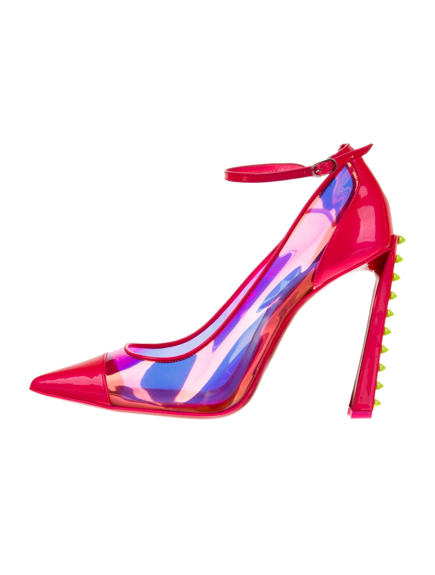 Christian Louboutin Patent Leather Studded Accents Pumps