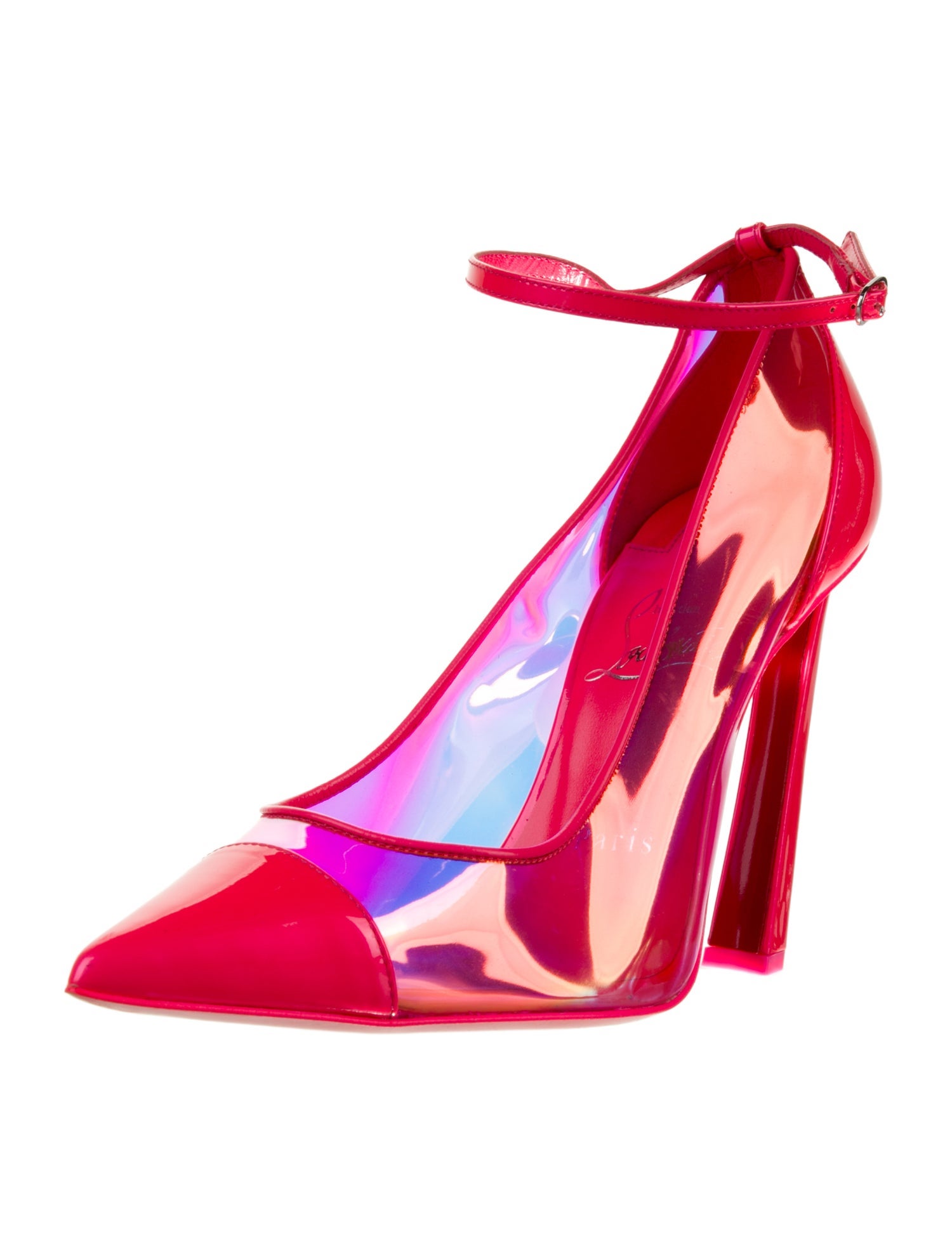 Christian Louboutin Patent Leather Studded Accents Pumps