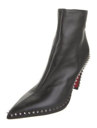 Christian Louboutin Leather Studded Accents Boots