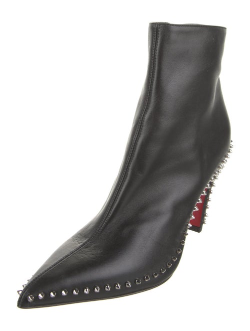 Christian Louboutin Leather Studded Accents Boots