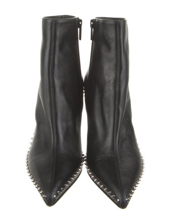 Christian Louboutin Leather Studded Accents Boots