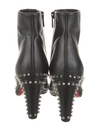 Christian Louboutin Leather Studded Accents Boots