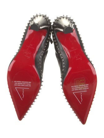 Christian Louboutin Leather Studded Accents Boots