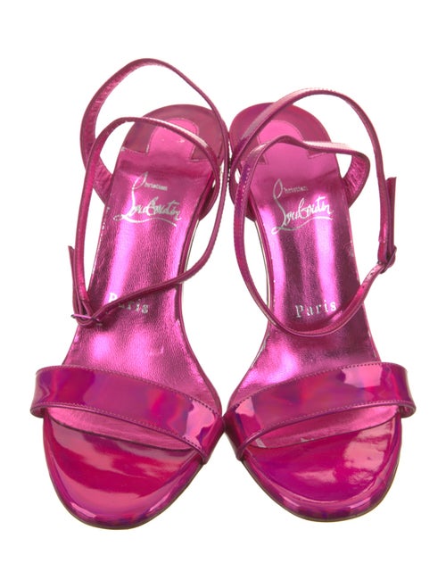 Christian Louboutin Patent Leather T-Strap Sandals