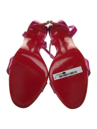Christian Louboutin Patent Leather T-Strap Sandals