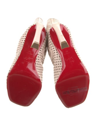 Christian Louboutin Leather Lasercut Accents Lace-Up Boots