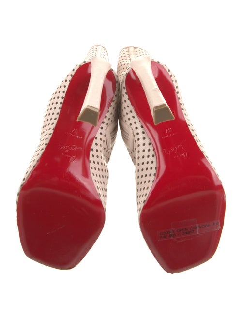 Christian Louboutin Leather Lasercut Accents Lace-Up Boots