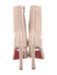 Christian Louboutin Leather Lasercut Accents Lace-Up Boots