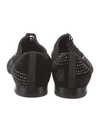 Christian Louboutin Velvet Polka Dot Print Oxfords