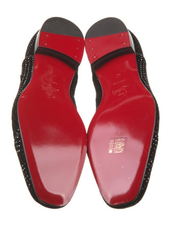Christian Louboutin Velvet Polka Dot Print Oxfords