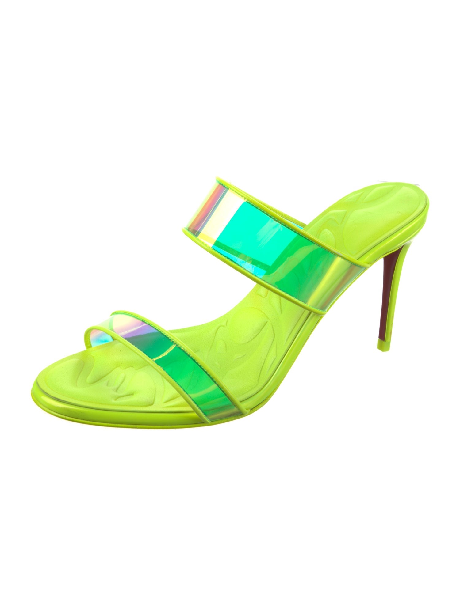 Christian Louboutin PVC Printed Slides