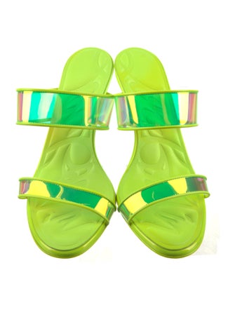 Christian Louboutin PVC Printed Slides