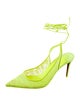 Christian Louboutin Lace Lace Pattern Slingback Pumps