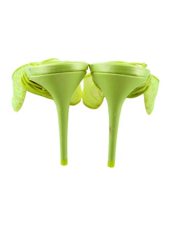 Christian Louboutin Lace Lace Pattern Slingback Pumps