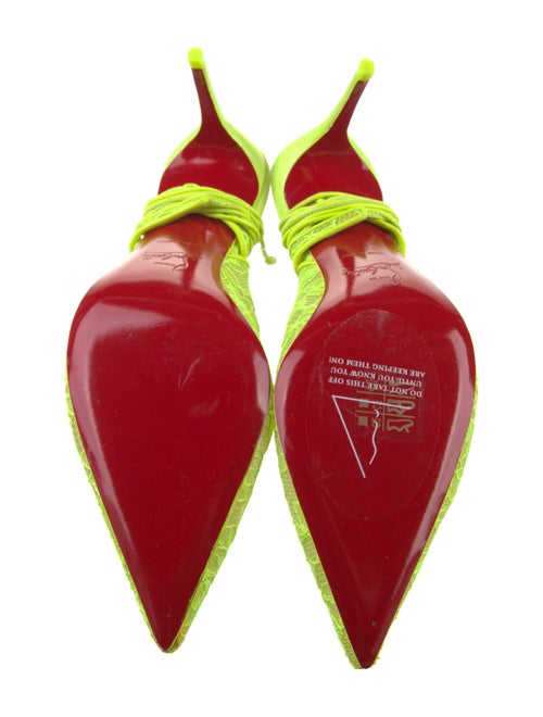 Christian Louboutin Lace Lace Pattern Slingback Pumps