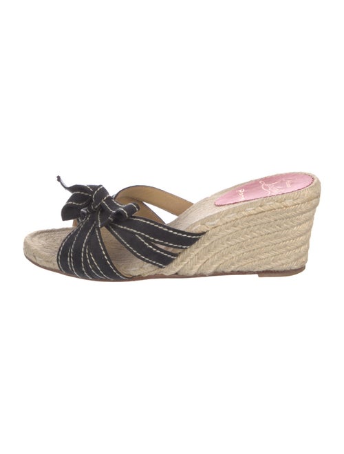 Christian Louboutin Suede Bow Accents Espadrilles