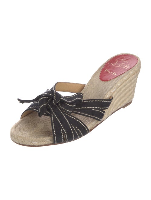 Christian Louboutin Suede Bow Accents Espadrilles