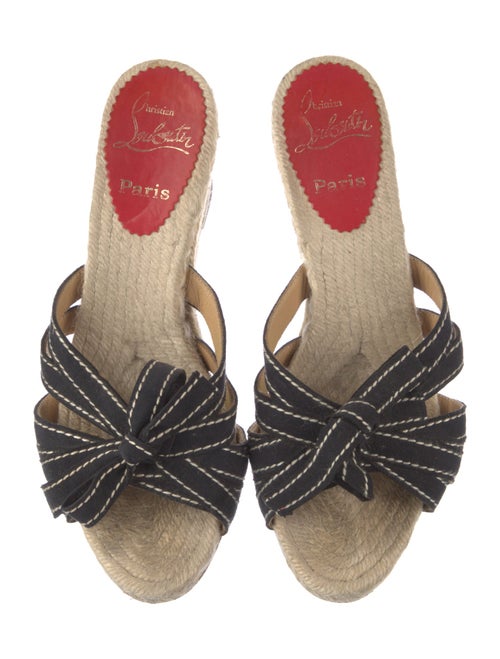 Christian Louboutin Suede Bow Accents Espadrilles
