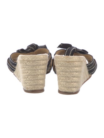 Christian Louboutin Suede Bow Accents Espadrilles