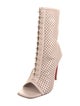 Christian Louboutin Leather Lasercut Accents Lace-Up Boots