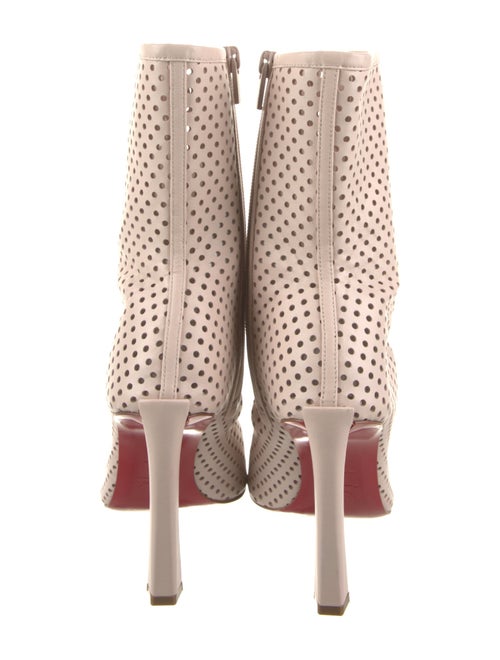Christian Louboutin Leather Lasercut Accents Lace-Up Boots