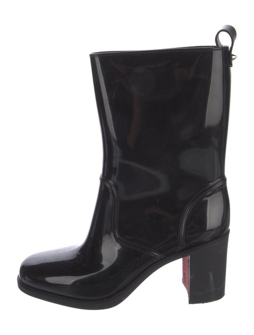 Christian Louboutin Spike Accents Rubber Rain Boots
