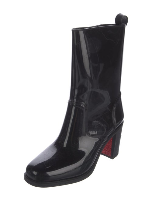 Christian Louboutin Spike Accents Rubber Rain Boots