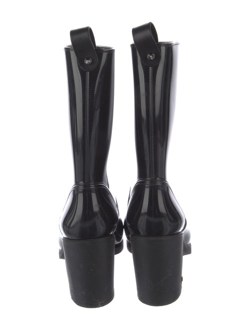 Christian Louboutin Spike Accents Rubber Rain Boots