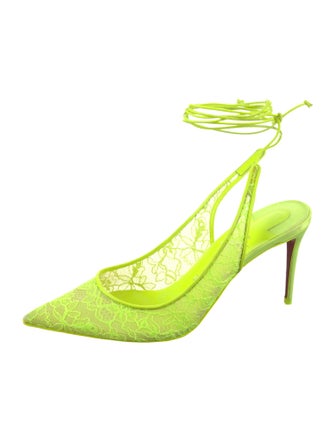 Christian Louboutin Lace Slingback Pumps