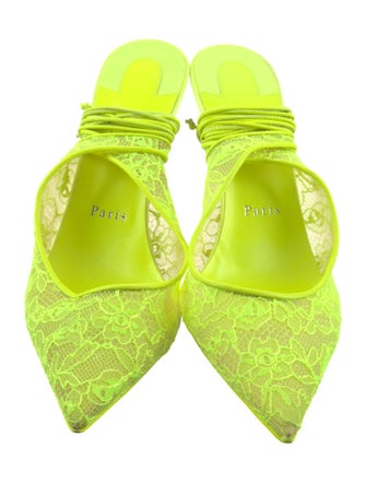 Christian Louboutin Lace Slingback Pumps