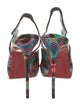 Christian Louboutin Patent Leather Printed Slingback Pumps
