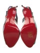 Christian Louboutin Patent Leather Printed Slingback Pumps