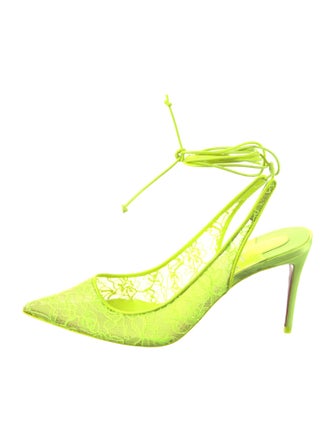 Christian Louboutin Lace Slingback Pumps
