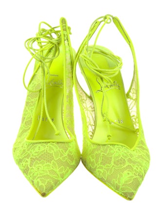 Christian Louboutin Lace Slingback Pumps