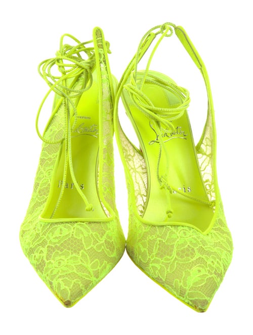 Christian Louboutin Lace Slingback Pumps