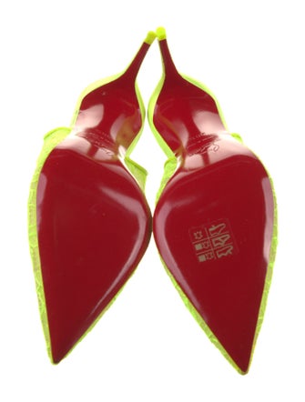 Christian Louboutin Lace Slingback Pumps