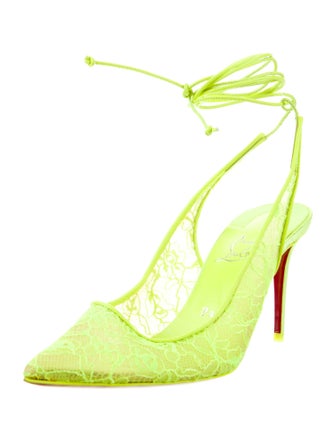 Christian Louboutin Lace Lace Pattern Mules