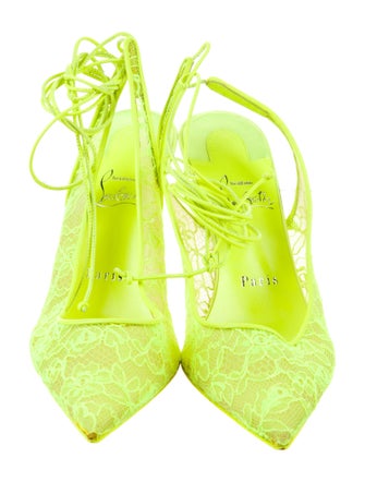 Christian Louboutin Lace Lace Pattern Mules