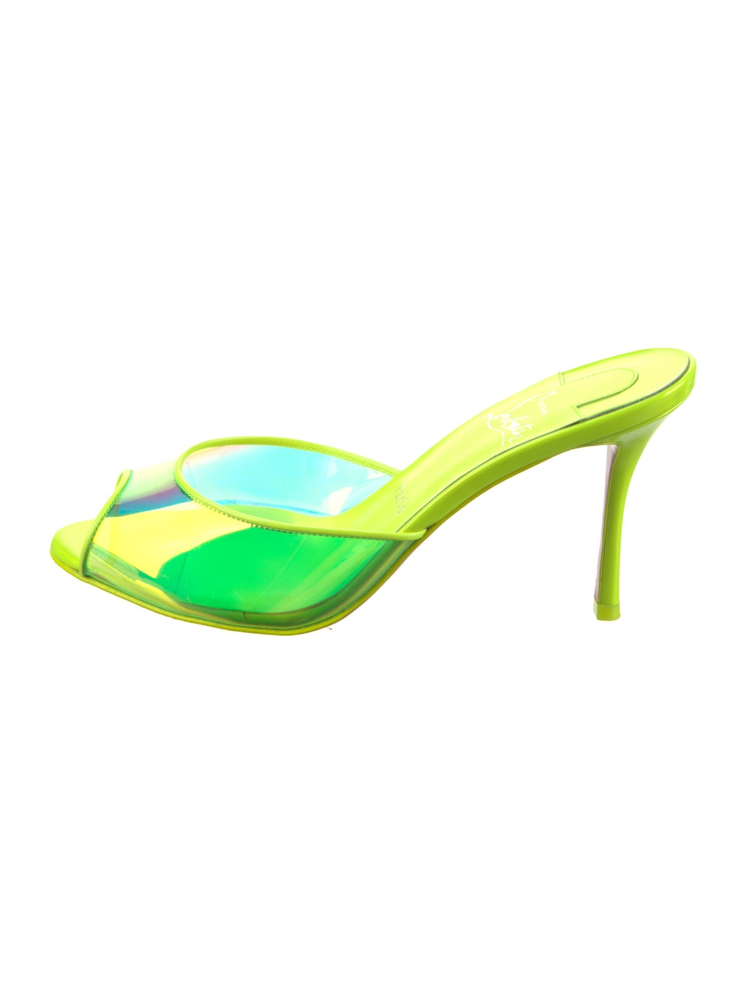 Christian Louboutin PVC Printed Slides